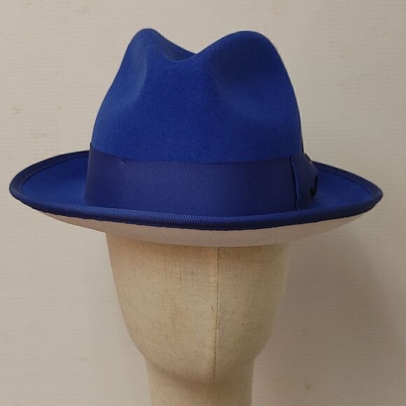 MEN'S MONTIQUE 2 1/4" BRIM 100% WOOL FELT WHITE BOTTOM FEDORA HAT. H79 - Picture 1 of 9